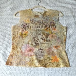 Womens Stretch Patterned Tank Top in Large